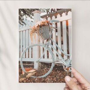 🍁 Hello Fall : Floral Bicycle | 8x10 Photo Print || wall art, home decor, gift